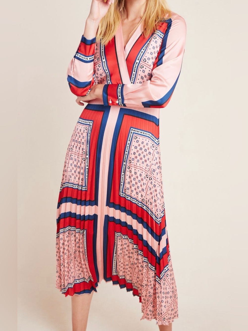 Scotch & Soda Thalia Printed Midi Dress Sz M